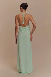 Rosalia Cowl Neck Maxi Dress - Sage